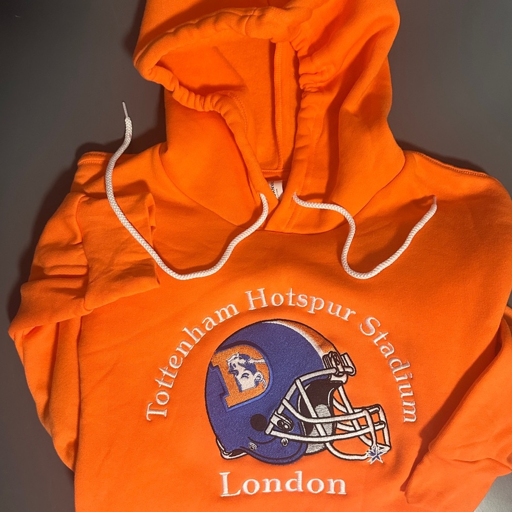 Embroidered  Denver Bronco’s  Tottenham  London  NFL  Hoodie XL  Men Women’s